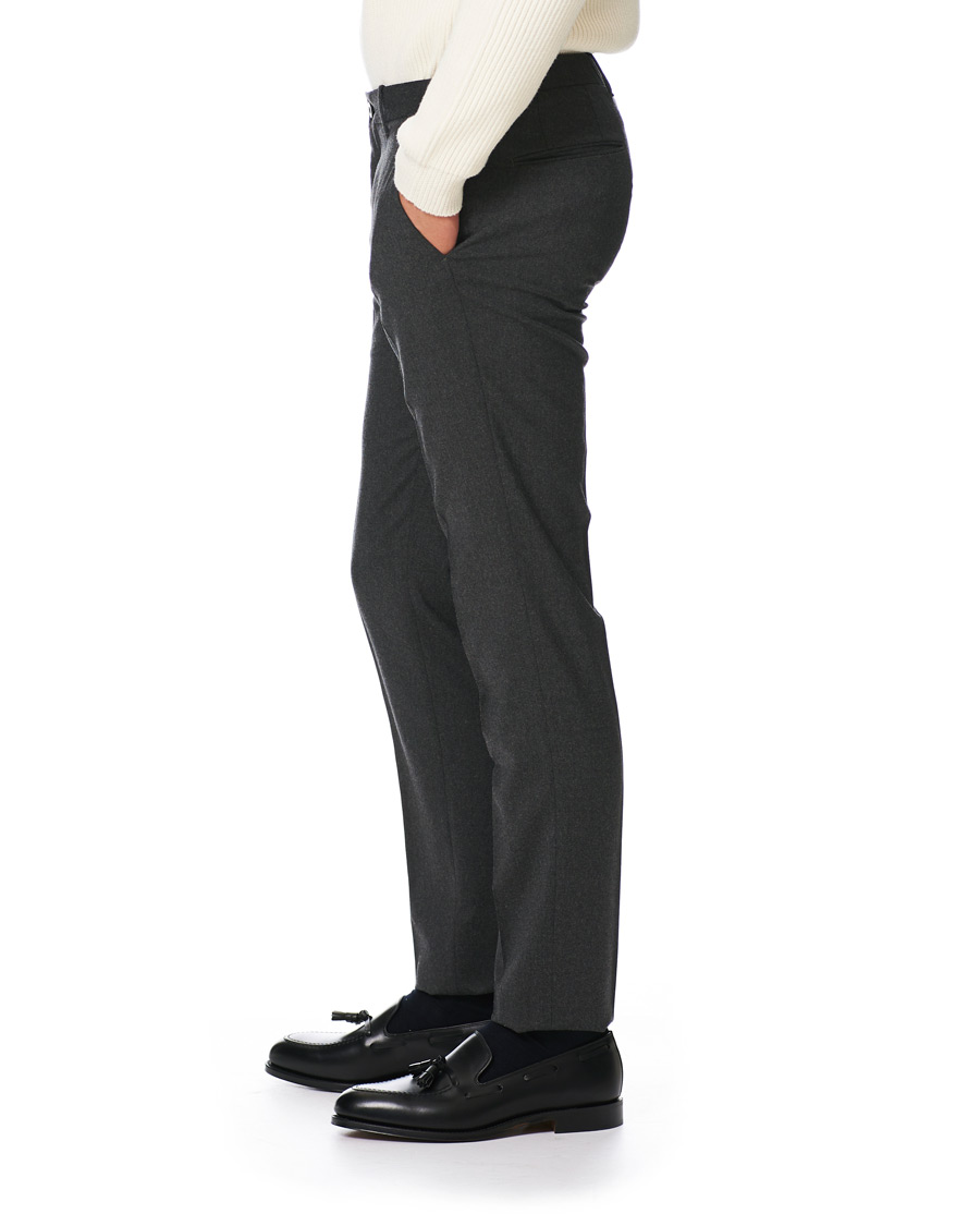 Herr | Byxor | Incotex | Urban Traveller Comfort Flannel Trousers Grey Melange