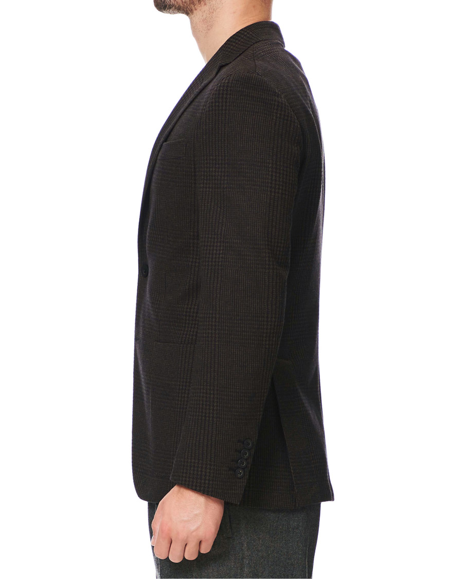 Herr | Kavajer | The Gigi | Degas Wool Blend Check Blazer Dark Brown