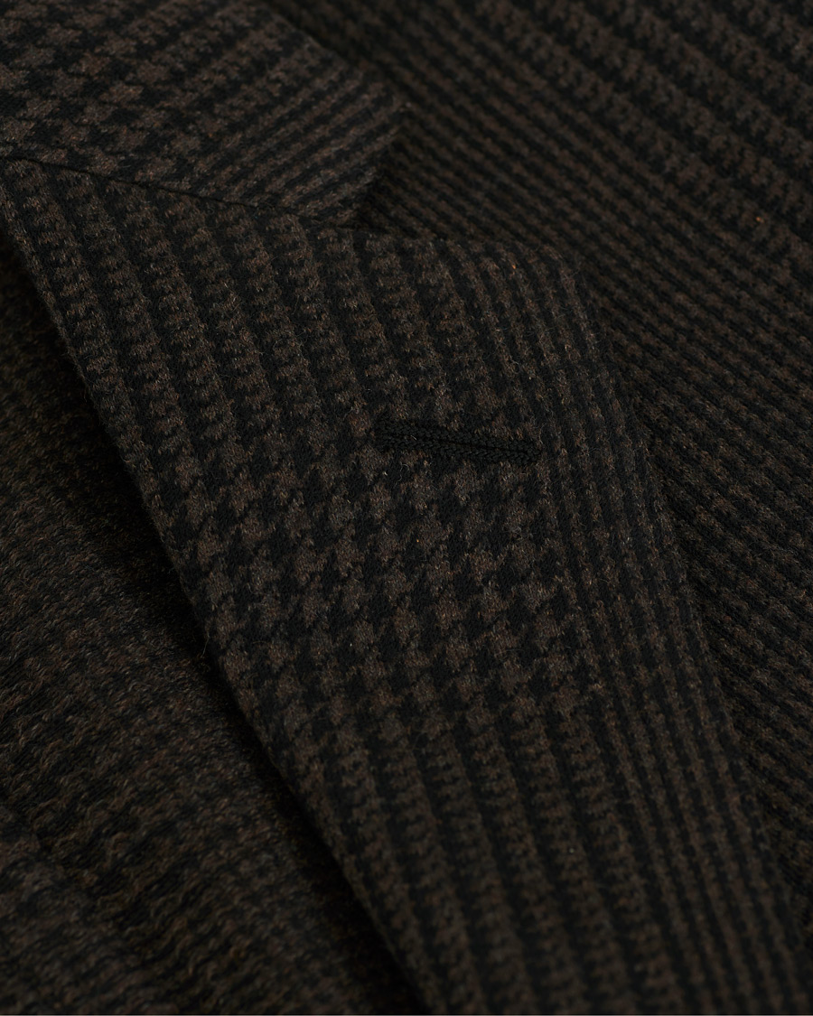 Herr | Kavajer | The Gigi | Degas Wool Blend Check Blazer Dark Brown