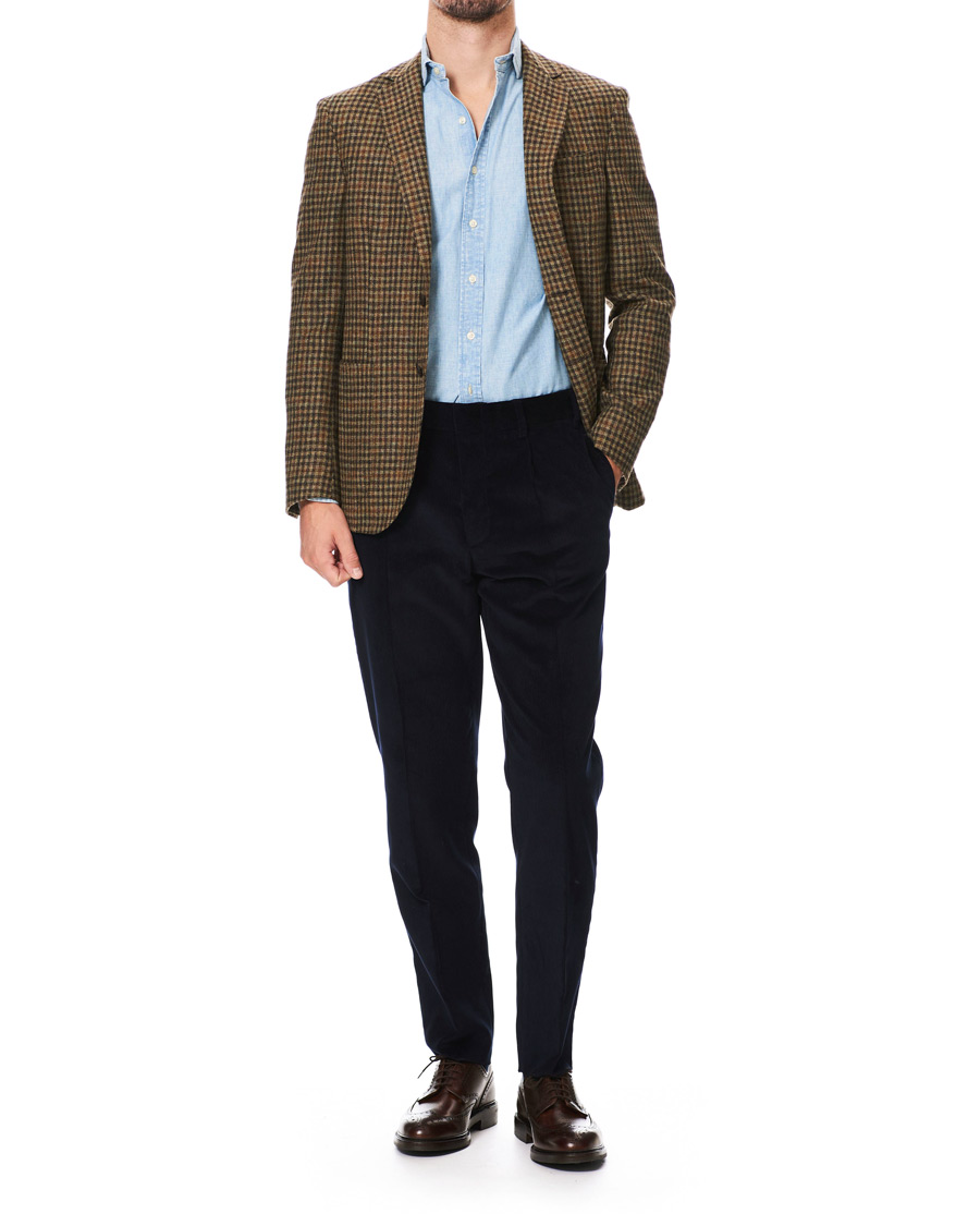 Herr | Kavajer | The Gigi | Degas Wool Check Blazer Brown/Beige