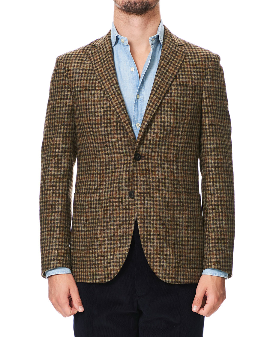 Herr | Kavajer | The Gigi | Degas Wool Check Blazer Brown/Beige