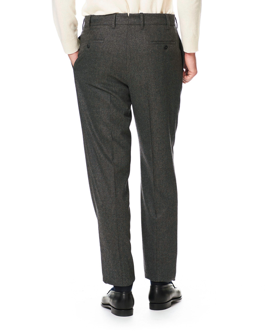 Herr | Byxor | The Gigi | Tonga Stretch Flannel Trousers Grey Melange