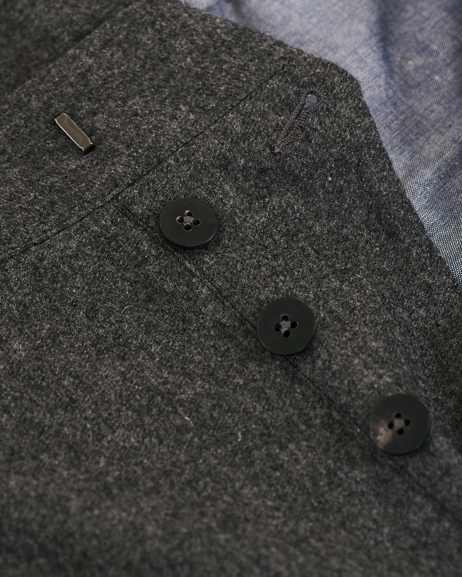 Herr | Byxor | The Gigi | Tonga Stretch Flannel Trousers Grey Melange