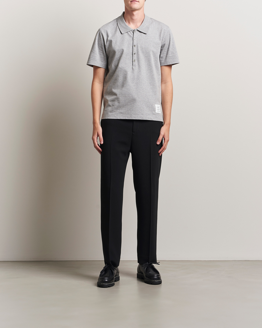 Herr | Pikéer | Thom Browne | Relaxed Fit Polo Light Grey