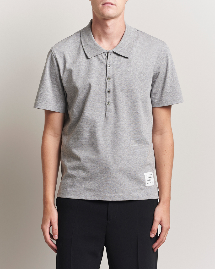 Herr | Pikéer | Thom Browne | Relaxed Fit Polo Light Grey