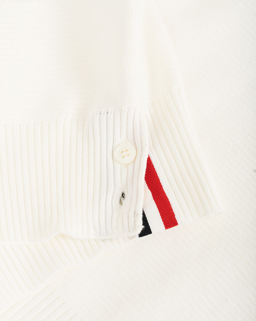 Herr | Tröjor | Thom Browne | 4 Bar Milano Stitch Crew Neck Off White