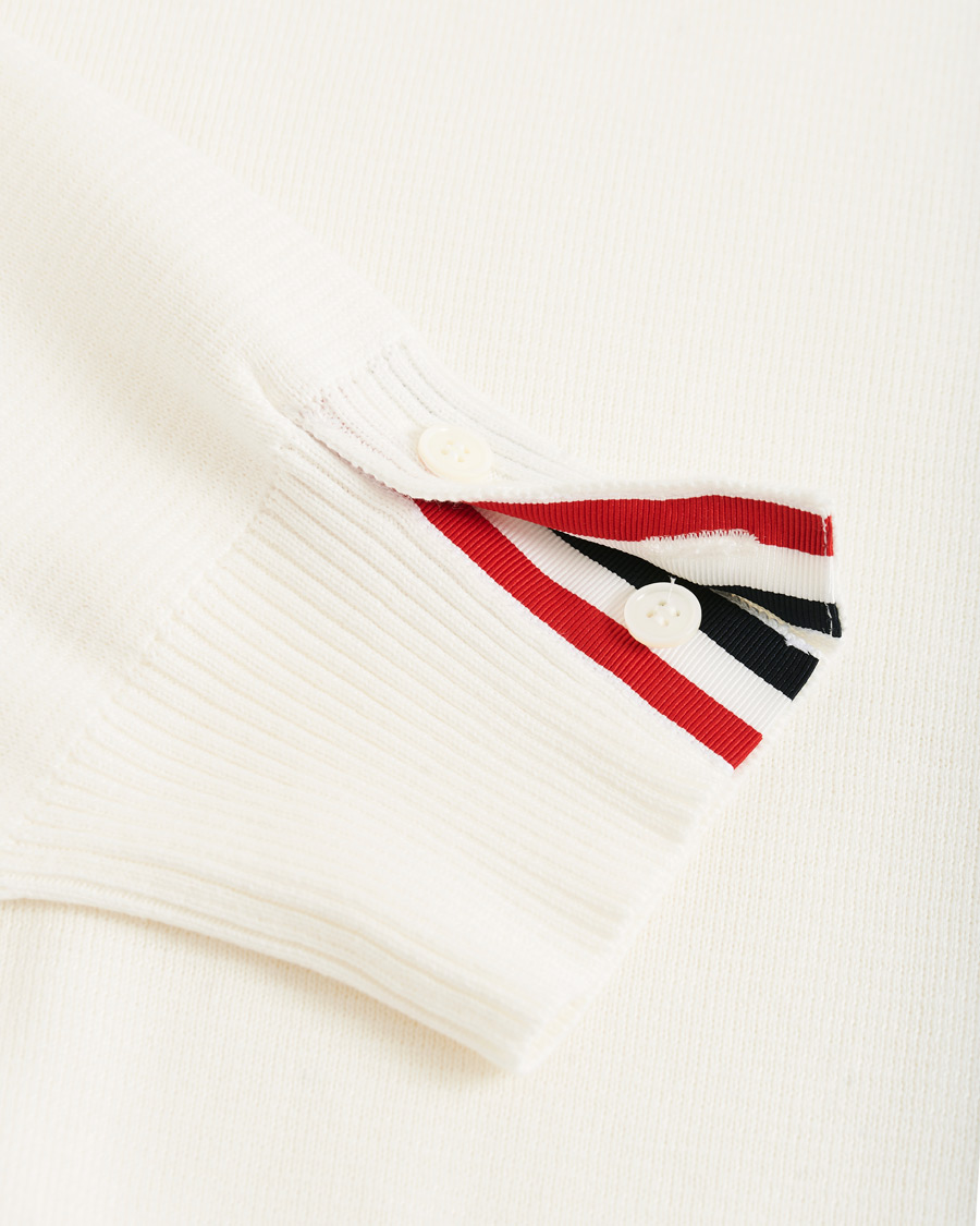 Herr | Tröjor | Thom Browne | 4 Bar Milano Stitch Crew Neck Off White