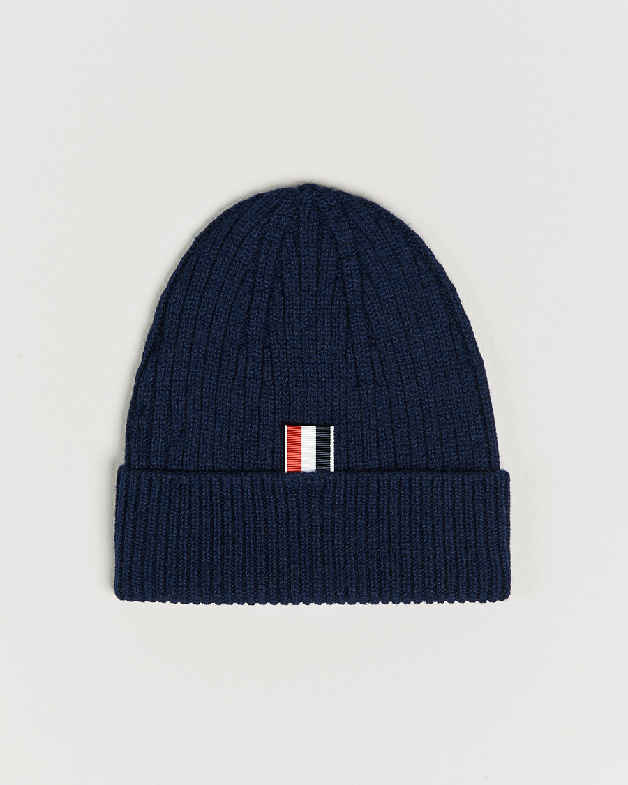 Herr | Thom Browne Cashmere Rib Hat Navy | Thom Browne | Cashmere Rib Hat Navy