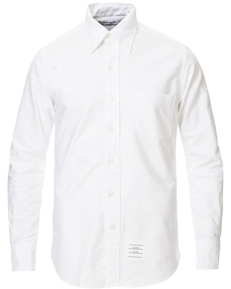 Herr | Skjortor | Thom Browne | Contrast Placket Oxford Shirt White