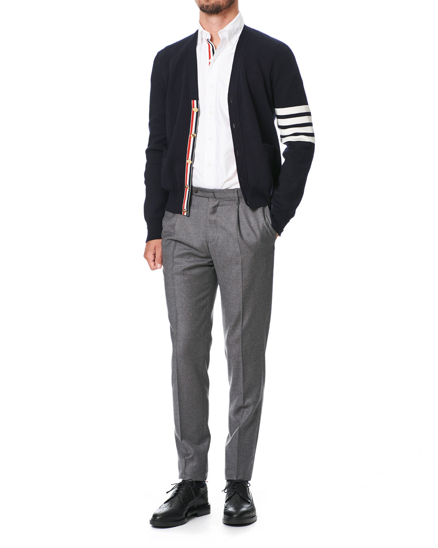 Herr | Skjortor | Thom Browne | Contrast Placket Oxford Shirt White