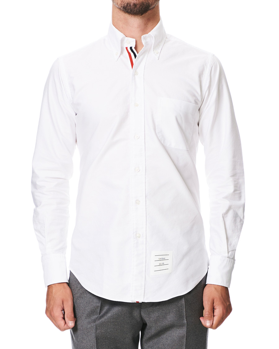 Herr | Skjortor | Thom Browne | Contrast Placket Oxford Shirt White