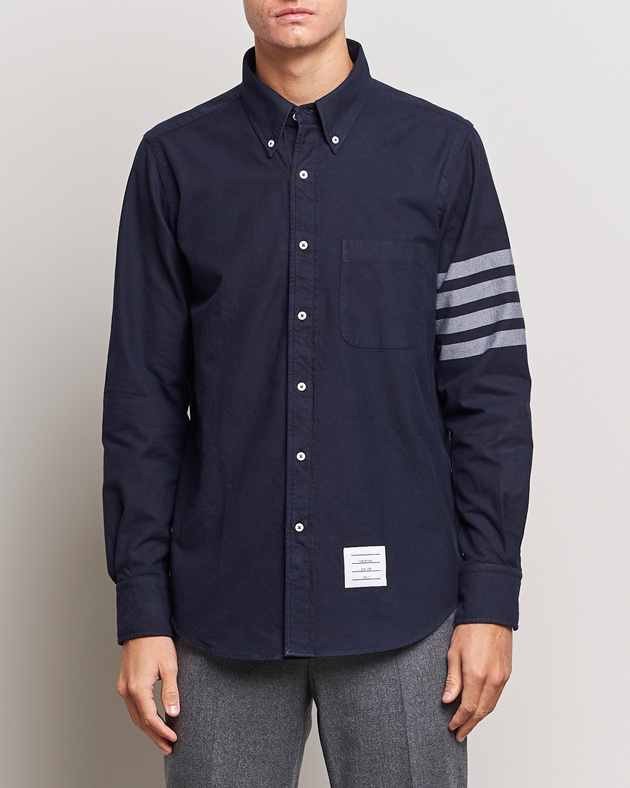 Herr | Contemporary Creators | Thom Browne | 4 Bar Flannel Shirt Navy