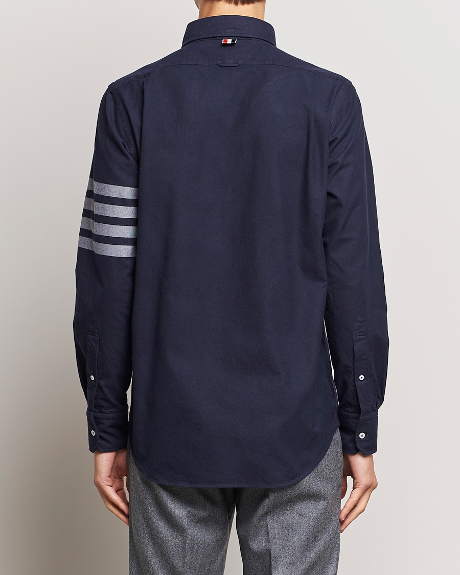Herr | Skjortor | Thom Browne | 4 Bar Flannel Shirt Navy