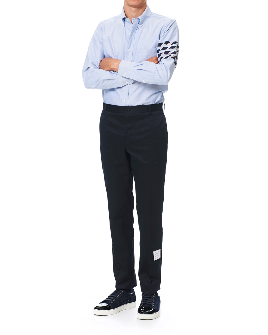 Herr | Skjortor | Thom Browne | 4 Bar Silk Tie Oxford Shirt Light Blue