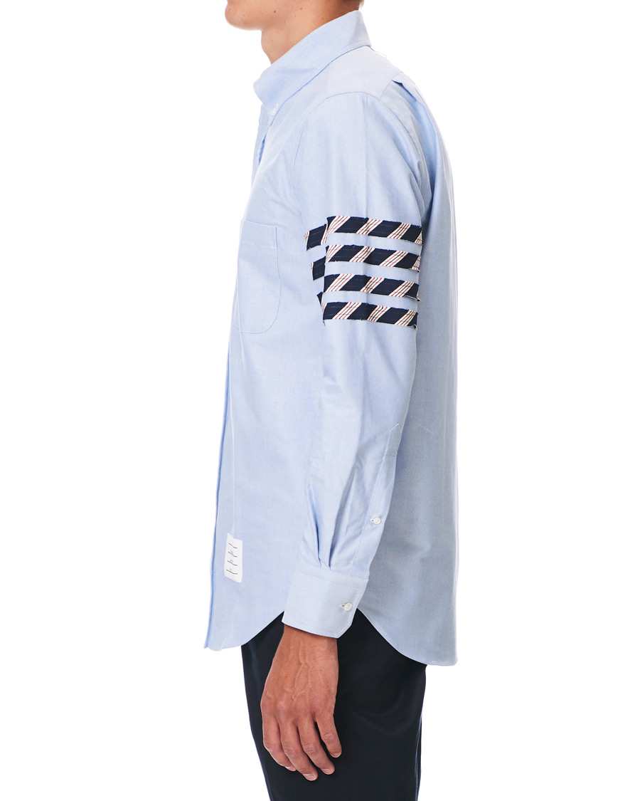 Herr | Skjortor | Thom Browne | 4 Bar Silk Tie Oxford Shirt Light Blue