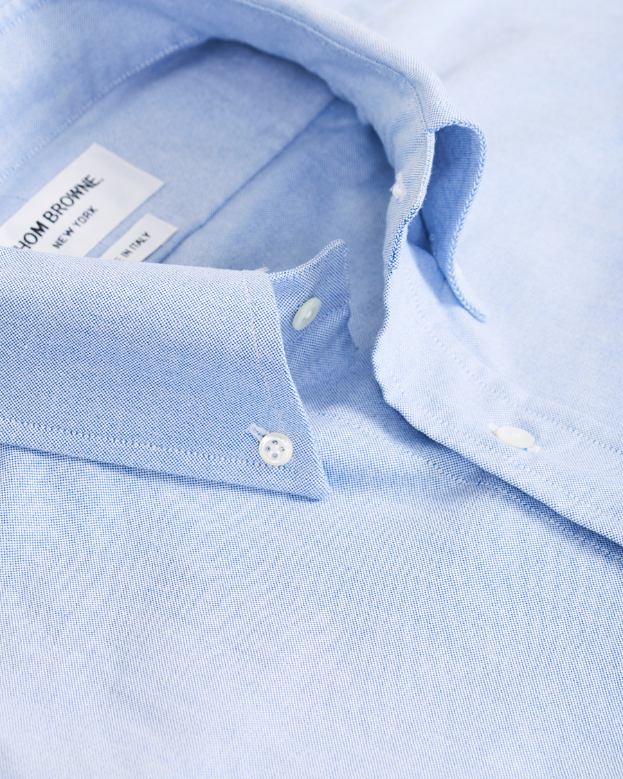 Herr | Skjortor | Thom Browne | 4 Bar Silk Tie Oxford Shirt Light Blue