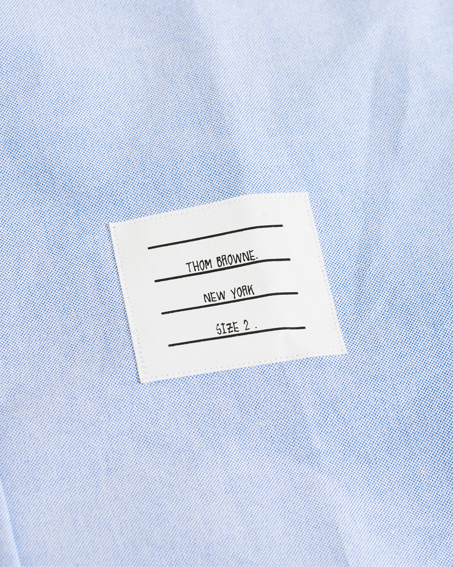 Herr | Skjortor | Thom Browne | 4 Bar Silk Tie Oxford Shirt Light Blue