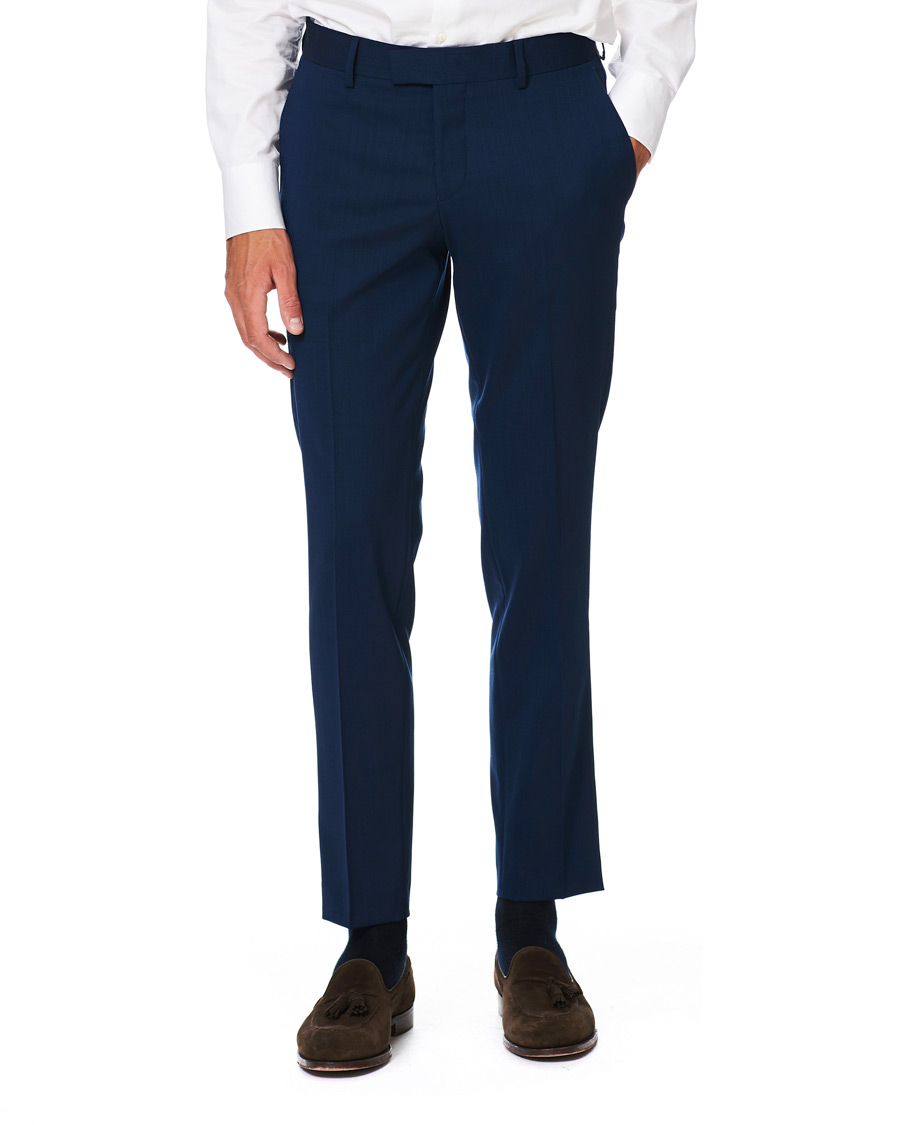 Herr | Byxor | Tiger of Sweden | Tordon Wool Suit Trousers Blue