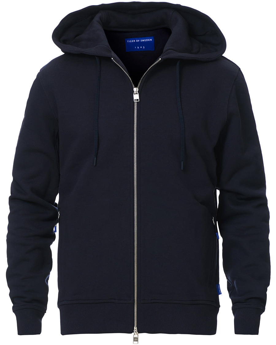 Herr | Tröjor | Tiger of Sweden | Movement Namir Full Zip Hoodie Blue
