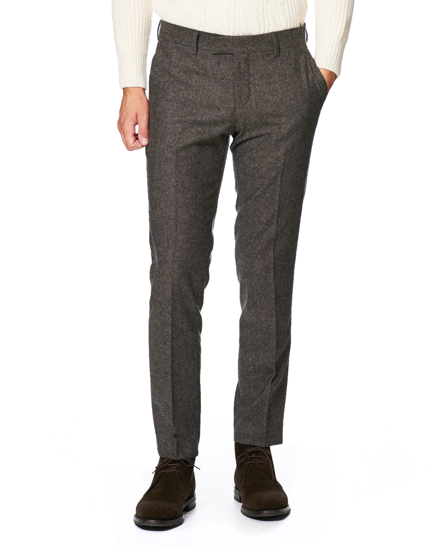 Herr | Byxor | Tiger of Sweden | Tordon Flannel Trousers Brown