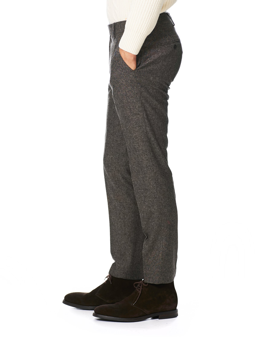 Herr | Byxor | Tiger of Sweden | Tordon Flannel Trousers Brown
