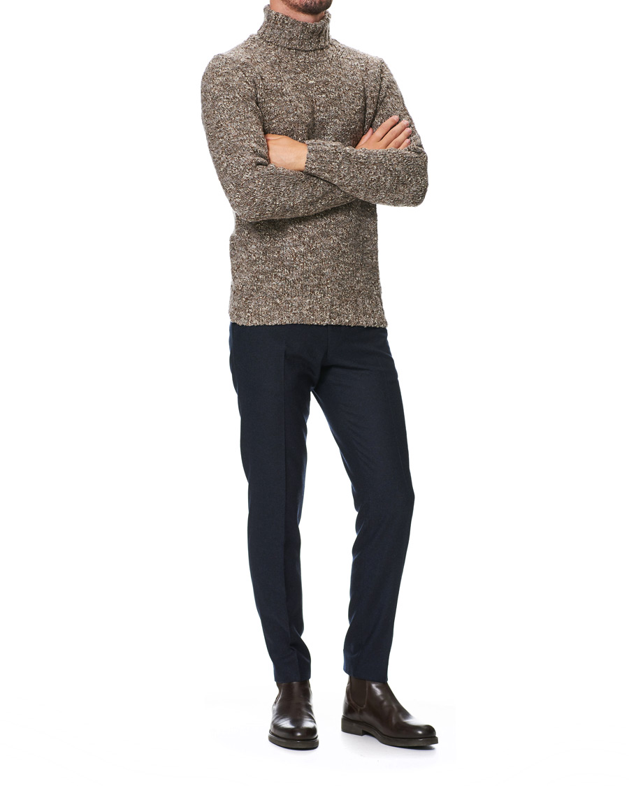 Herr | Byxor | Tiger of Sweden | Tordon Flannel Trousers Navy