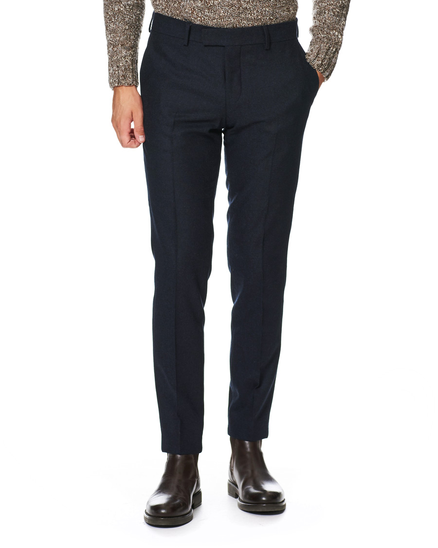 Herr | Byxor | Tiger of Sweden | Tordon Flannel Trousers Navy