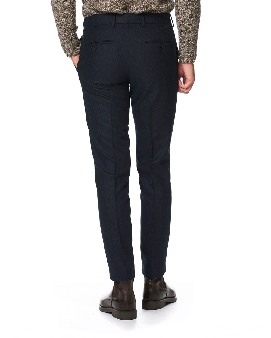 Herr | Byxor | Tiger of Sweden | Tordon Flannel Trousers Navy