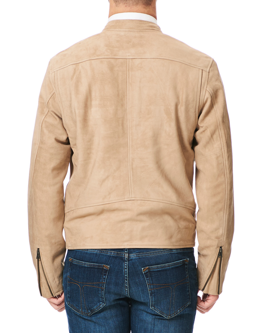 Herr | Jackor | Tiger of Sweden Jeans | Damir Suede Biker Jacket Beige