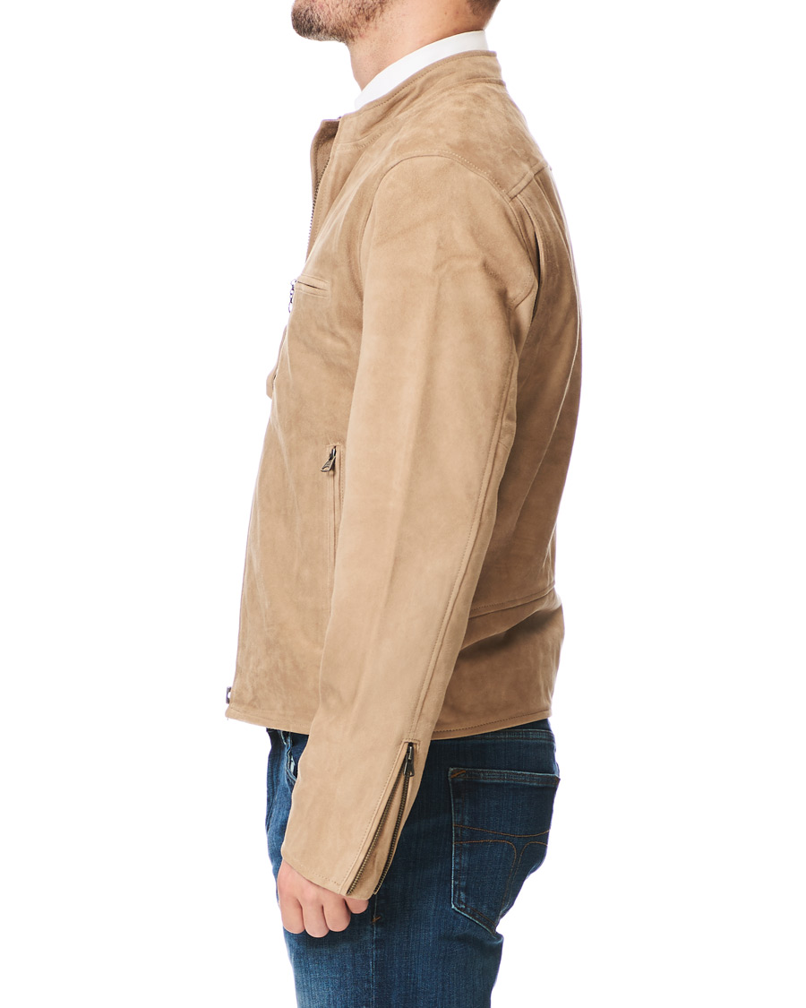 Herr | Jackor | Tiger of Sweden Jeans | Damir Suede Biker Jacket Beige