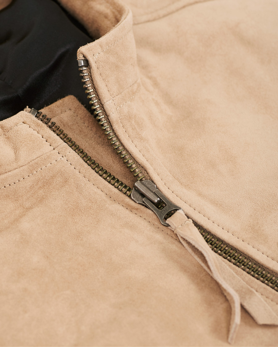 Herr | Jackor | Tiger of Sweden Jeans | Damir Suede Biker Jacket Beige