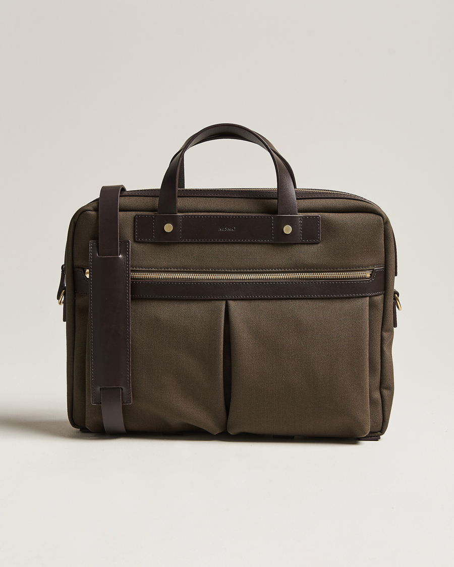 Herr | Mismo M/S Nylon Office Army/Dark Brown | Mismo | M/S Nylon Office Army/Dark Brown