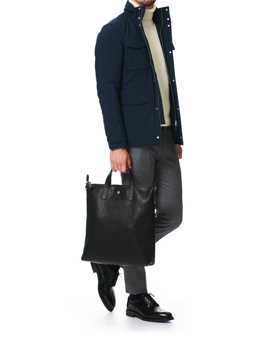 Herr | Totebags | Mismo | M/S Leather Shopper Bag  Black
