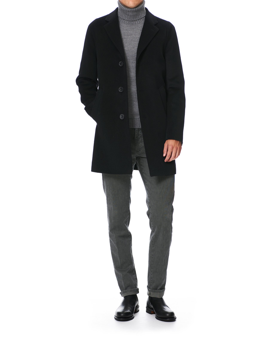Herr | Jackor | Oscar Jacobson | Storvik Wool/Cashmere Coat Black