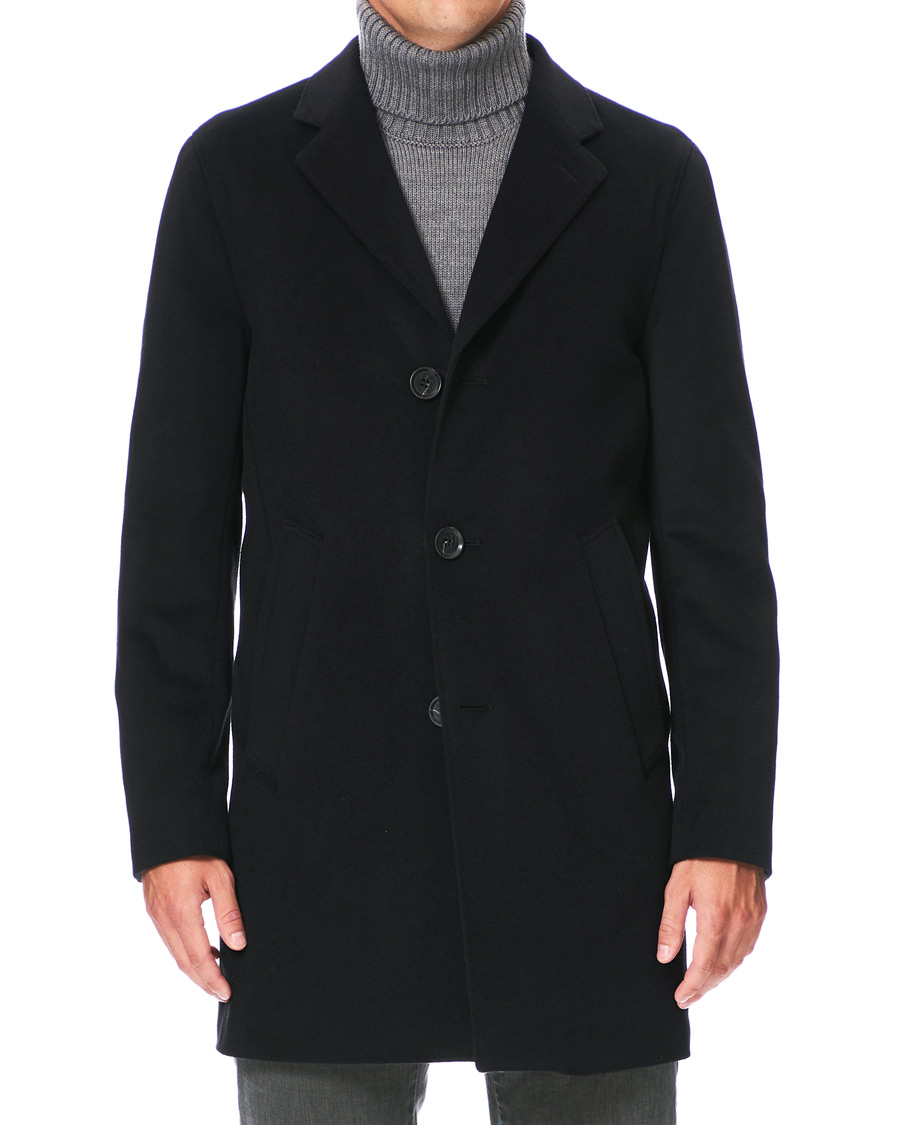 Herr | Jackor | Oscar Jacobson | Storvik Wool/Cashmere Coat Black