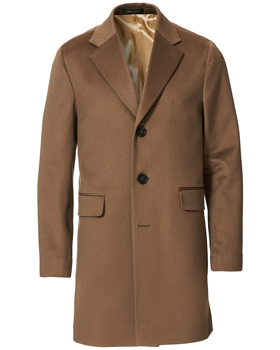Herr | Jackor | Oscar Jacobson | Sonny Loro Piana Wool Coat Camel