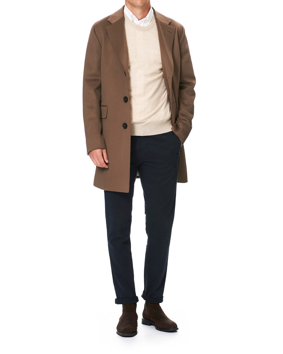 Herr | Jackor | Oscar Jacobson | Sonny Loro Piana Wool Coat Camel