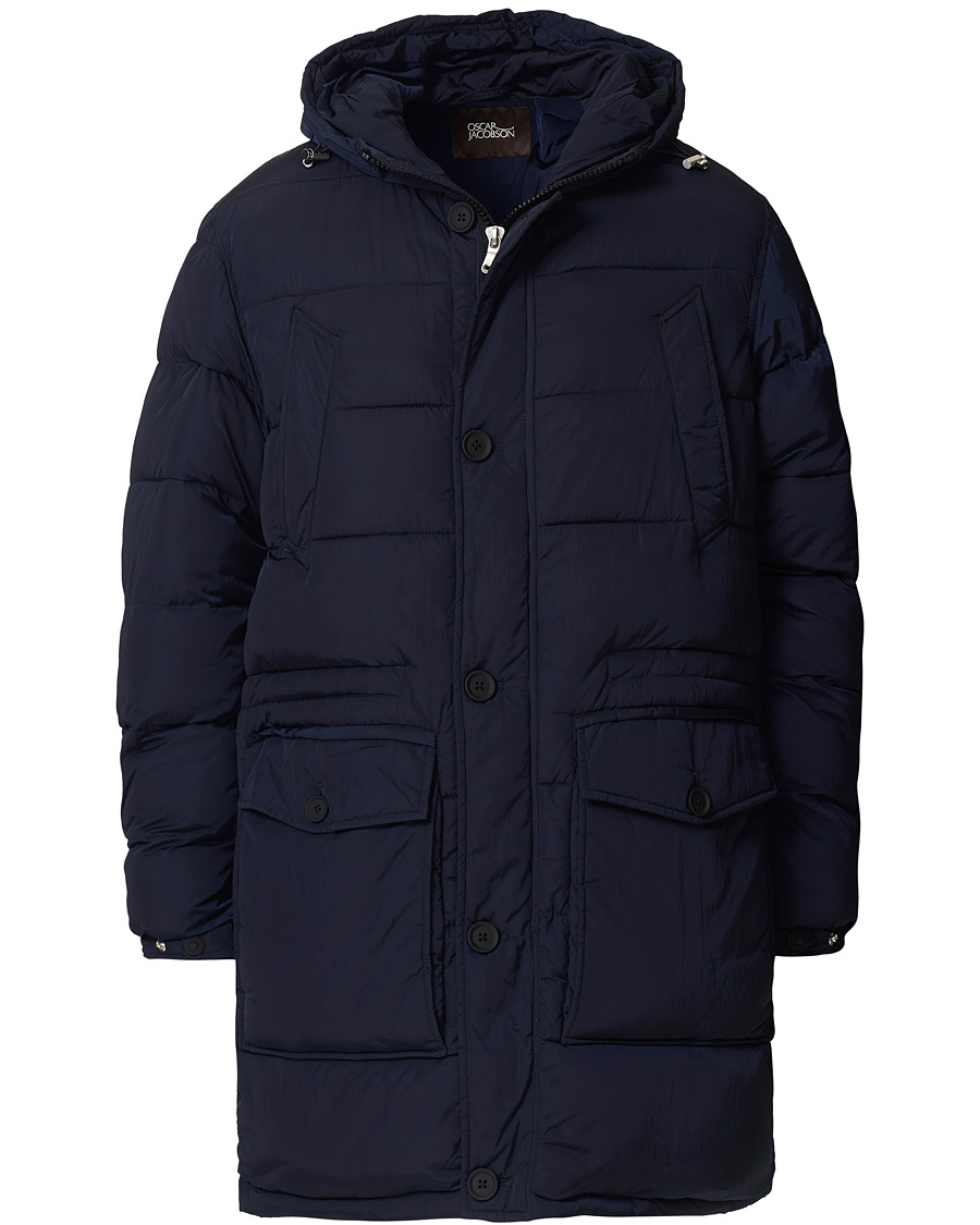 Herr | Jackor | Oscar Jacobson | Clayton Lightweight Puffer Coat Navy