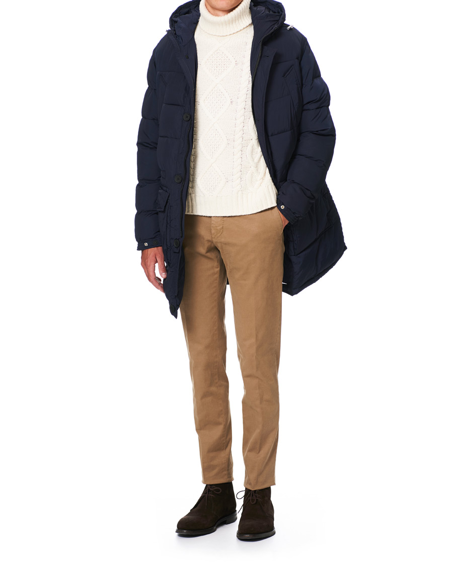 Herr | Jackor | Oscar Jacobson | Clayton Lightweight Puffer Coat Navy