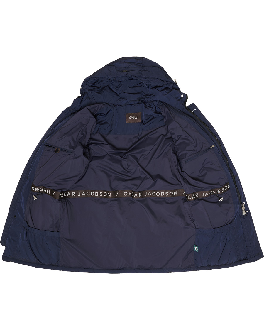 Herr | Jackor | Oscar Jacobson | Clayton Lightweight Puffer Coat Navy