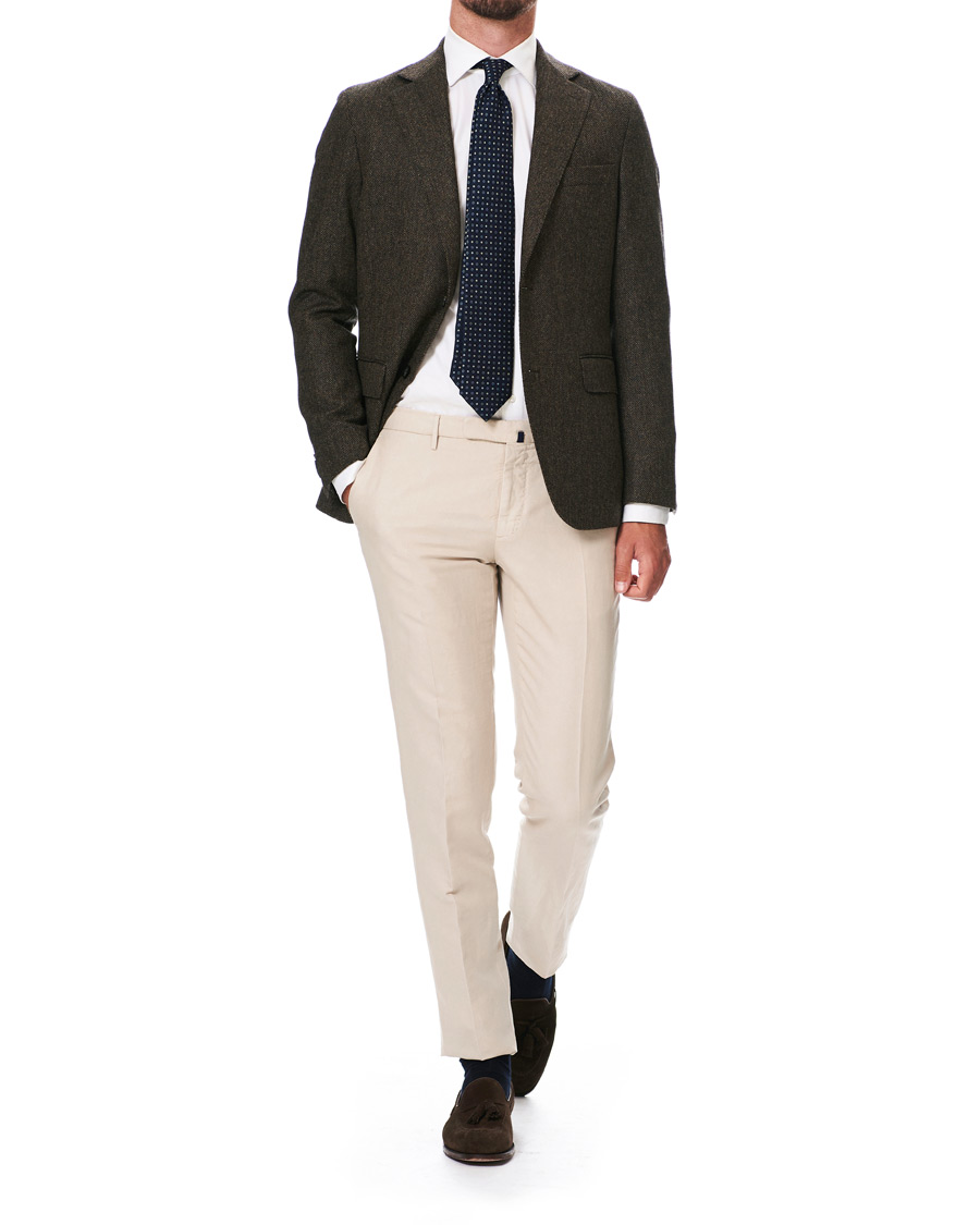 Herr | Kavajer | Oscar Jacobson | Fogerty Yorkshire Tweed By Moon Blazer Brown