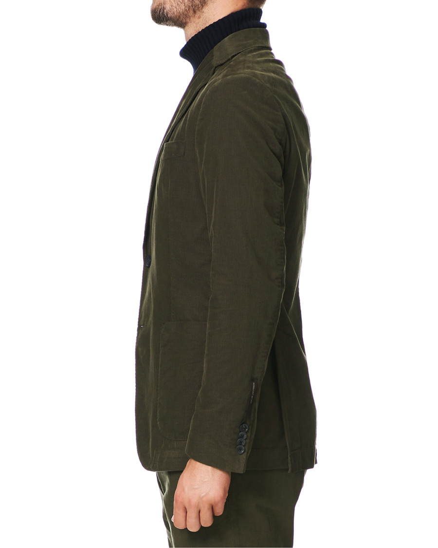 Herr | Kavajer | Oscar Jacobson | Egel Patch Pocket Baby Cord Blazer Olive