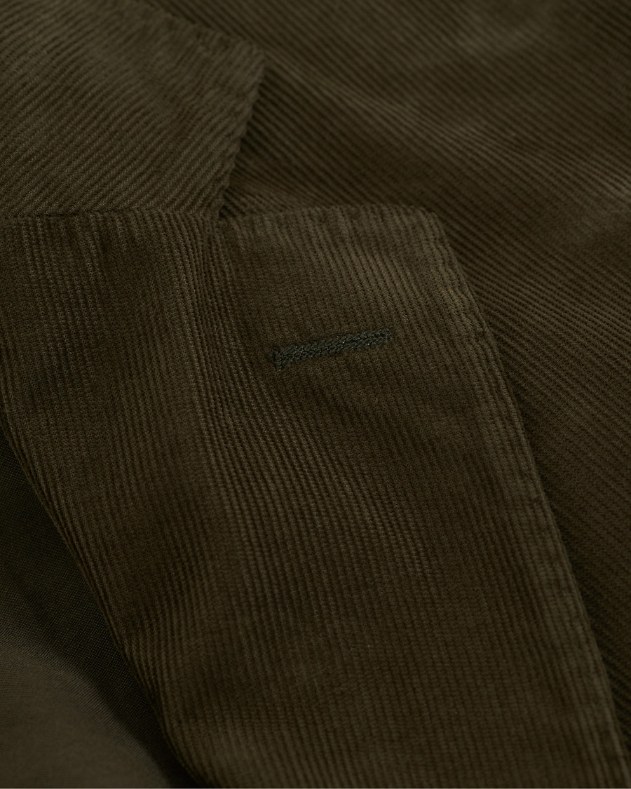 Herr | Kavajer | Oscar Jacobson | Egel Patch Pocket Baby Cord Blazer Olive
