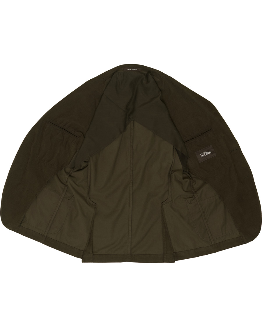 Herr | Kavajer | Oscar Jacobson | Egel Patch Pocket Baby Cord Blazer Olive