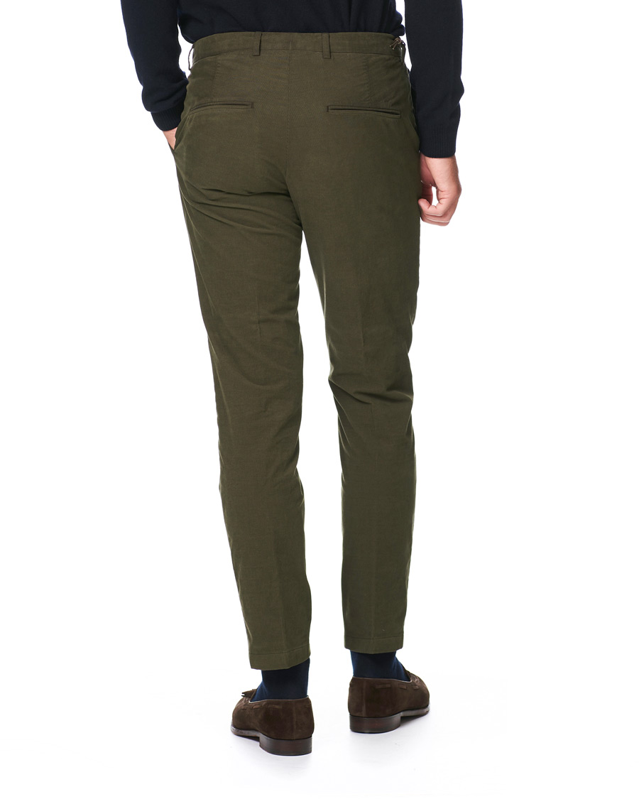 Herr | Byxor | Oscar Jacobson | Denz Baby Cord Trousers Olive