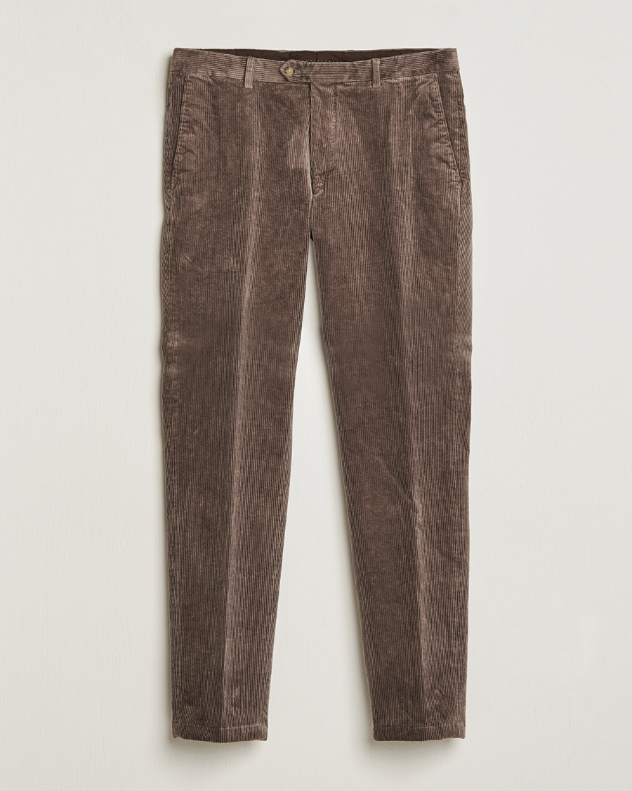 Herr | Byxor | Oscar Jacobson | Denz Corduroy Trousers Nutmeg