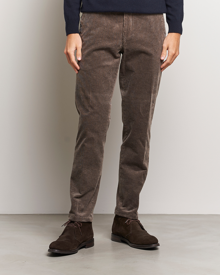 Herr | Byxor | Oscar Jacobson | Denz Corduroy Trousers Nutmeg