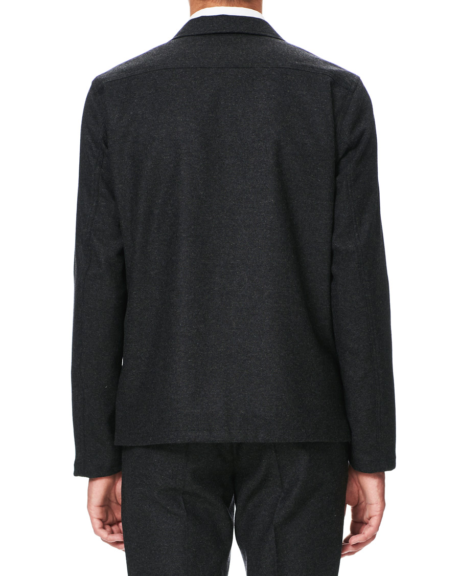 Herr | Skjortor | Oscar Jacobson | Hampus Wool Shirt Jacket Grey