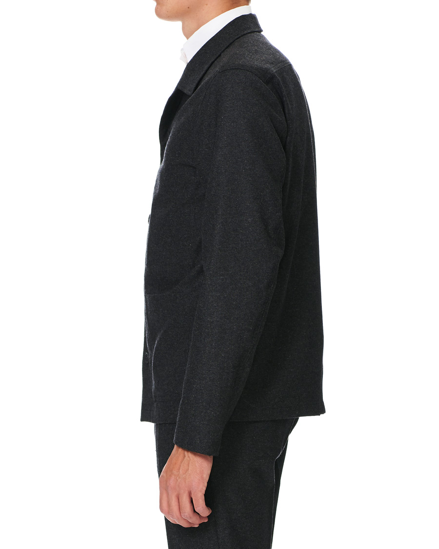 Herr | Skjortor | Oscar Jacobson | Hampus Wool Shirt Jacket Grey