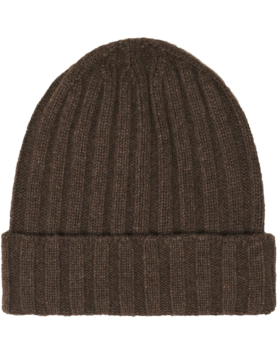 Herr | Oscar Jacobson Cashmere Ribbed Beanie Brown | Oscar Jacobson | Cashmere Ribbed Beanie Brown